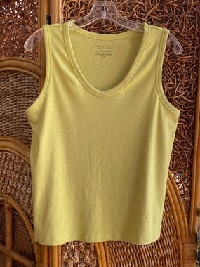 Rachel Zoe Lemon Yellow Scoop Neck Tank Top